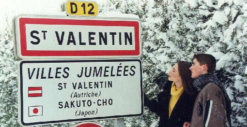 St valentine post sign 